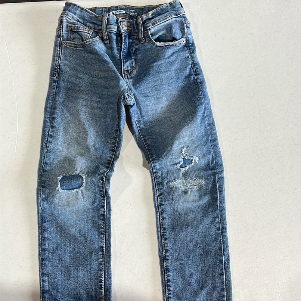 Boy’s Old Navy Size 7 Blue Jeans Distressed with built in Stretch!